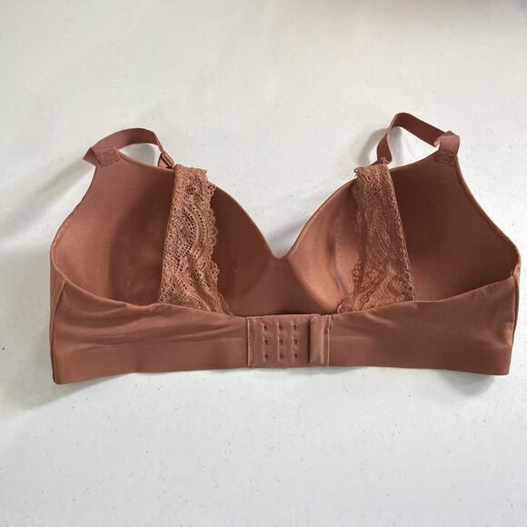 Soma 38 C Enbliss Luxe Plunge Bralette Bra rose wireless lace j hook 38C - Picture 4 of 11